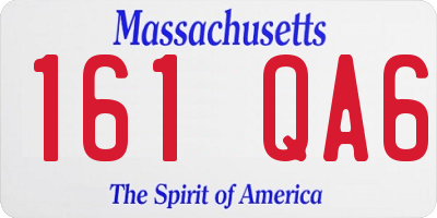 MA license plate 161QA6
