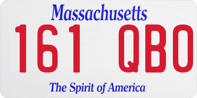 MA license plate 161QB0