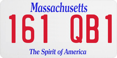 MA license plate 161QB1