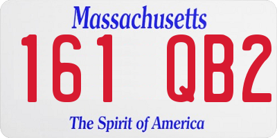 MA license plate 161QB2