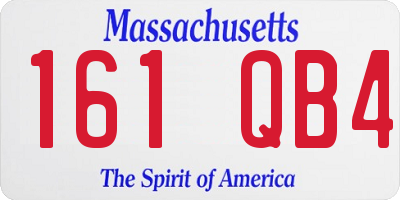 MA license plate 161QB4