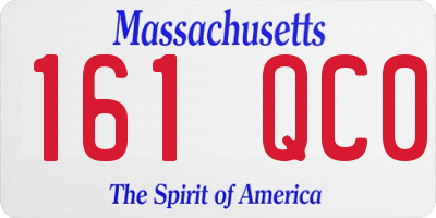 MA license plate 161QC0