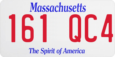 MA license plate 161QC4