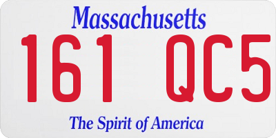 MA license plate 161QC5