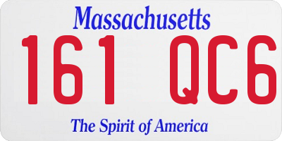 MA license plate 161QC6