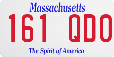 MA license plate 161QD0