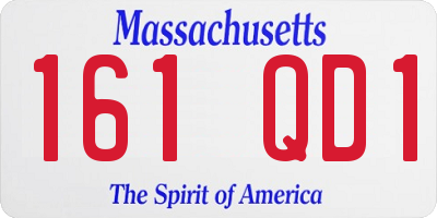 MA license plate 161QD1