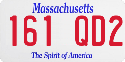 MA license plate 161QD2
