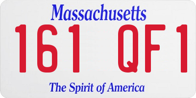 MA license plate 161QF1