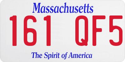 MA license plate 161QF5