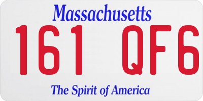 MA license plate 161QF6