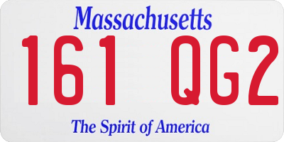 MA license plate 161QG2