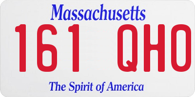 MA license plate 161QH0
