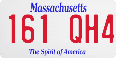 MA license plate 161QH4