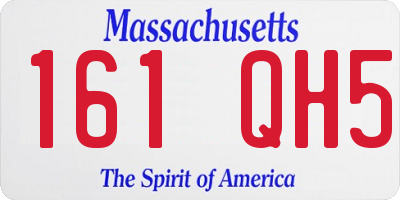 MA license plate 161QH5