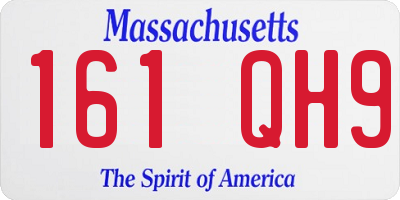 MA license plate 161QH9