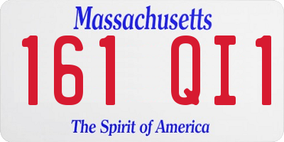 MA license plate 161QI1
