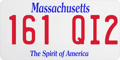 MA license plate 161QI2