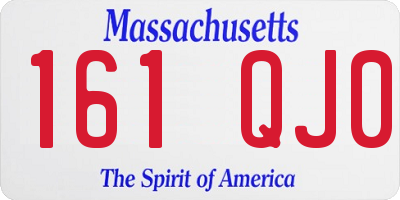MA license plate 161QJ0