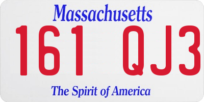 MA license plate 161QJ3