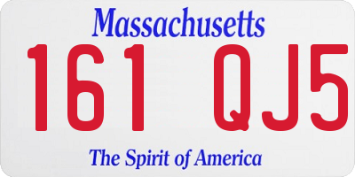 MA license plate 161QJ5