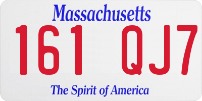 MA license plate 161QJ7