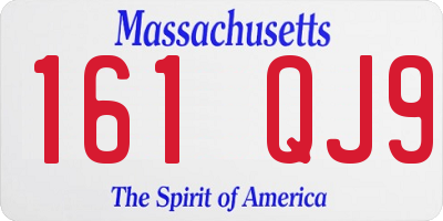 MA license plate 161QJ9