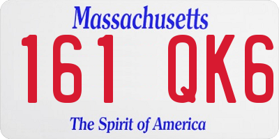 MA license plate 161QK6