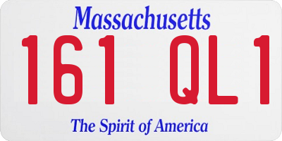 MA license plate 161QL1