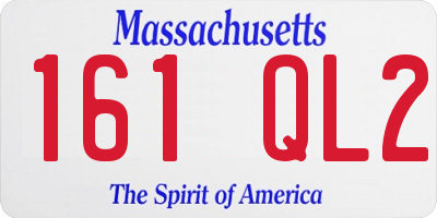 MA license plate 161QL2