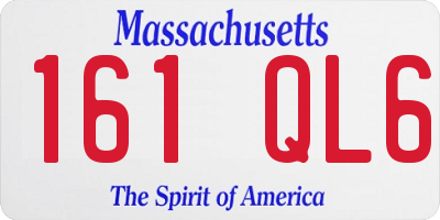 MA license plate 161QL6
