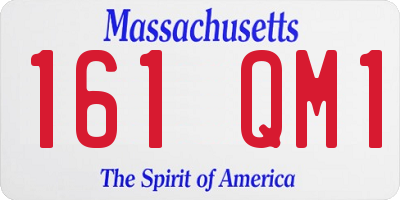 MA license plate 161QM1