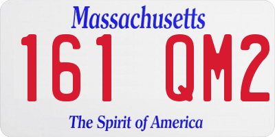 MA license plate 161QM2