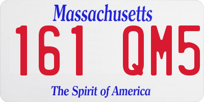 MA license plate 161QM5