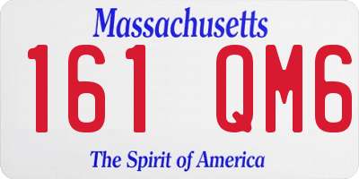 MA license plate 161QM6