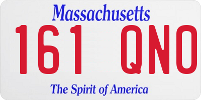 MA license plate 161QN0