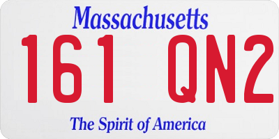 MA license plate 161QN2