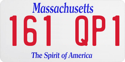 MA license plate 161QP1