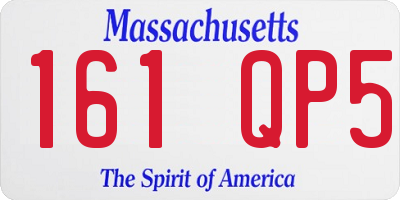 MA license plate 161QP5