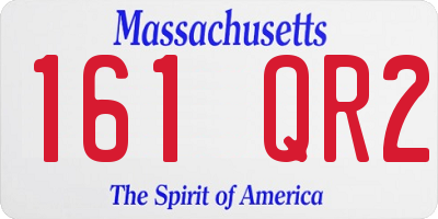 MA license plate 161QR2