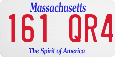 MA license plate 161QR4