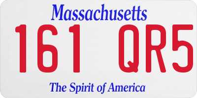 MA license plate 161QR5