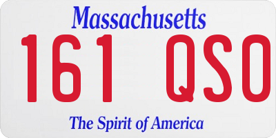 MA license plate 161QS0