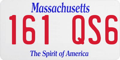 MA license plate 161QS6