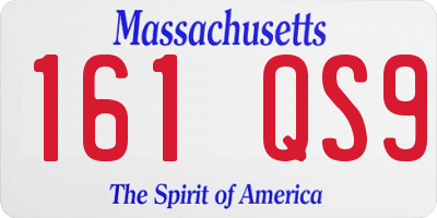 MA license plate 161QS9