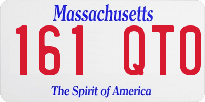 MA license plate 161QT0