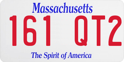 MA license plate 161QT2
