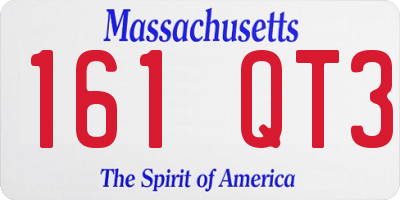 MA license plate 161QT3