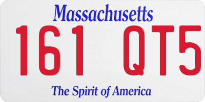 MA license plate 161QT5