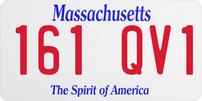 MA license plate 161QV1